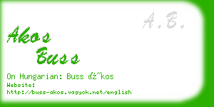 akos buss business card